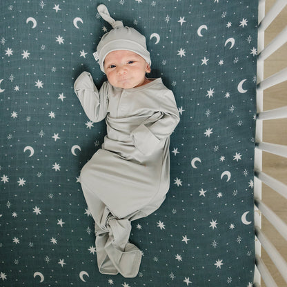 Night Sky Muslin Crib Sheet - Tenth &amp; Pine - 