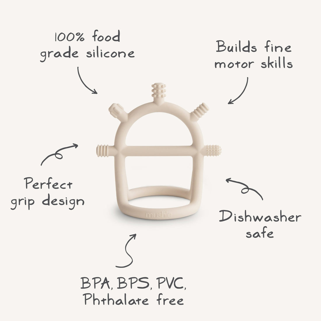 No - Drop Sensory Teether - Tenth &amp; Pine - teether - Shifting Sand