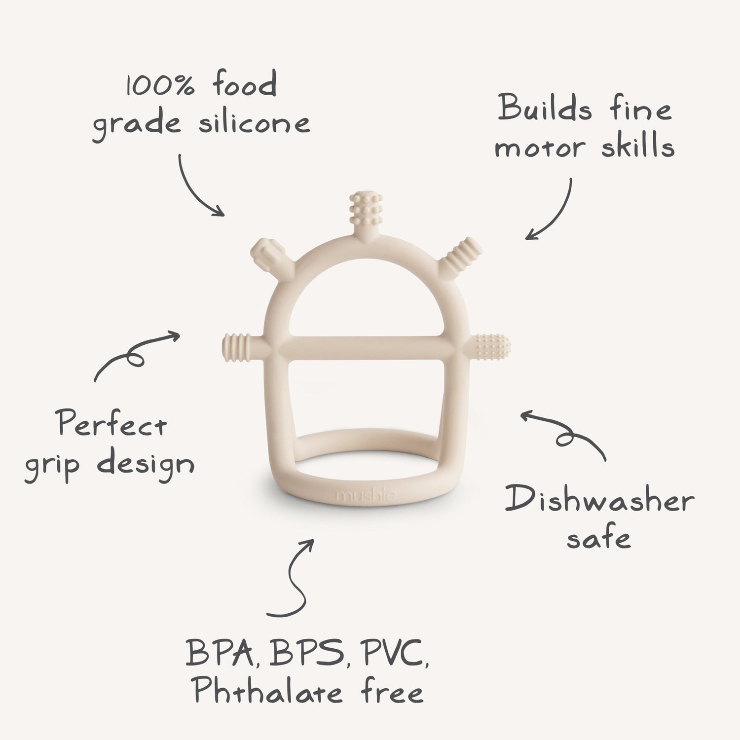 No - Drop Sensory Teether - Tenth &amp; Pine - teether - Shifting Sand