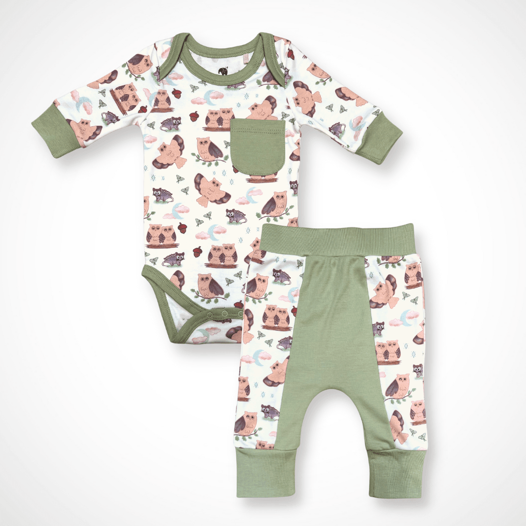 Nocturnal Set | Organic Pima Cotton - Tenth & Pine - Winter Outfits - 0 - 3M - Kolorful