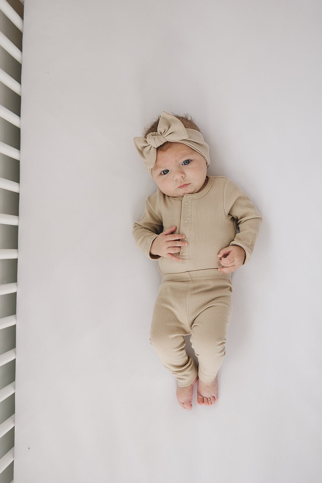 Oatmeal Organic Leggings - Tenth &amp; Pine - Leggings - 0 - 3 - Mebie Baby