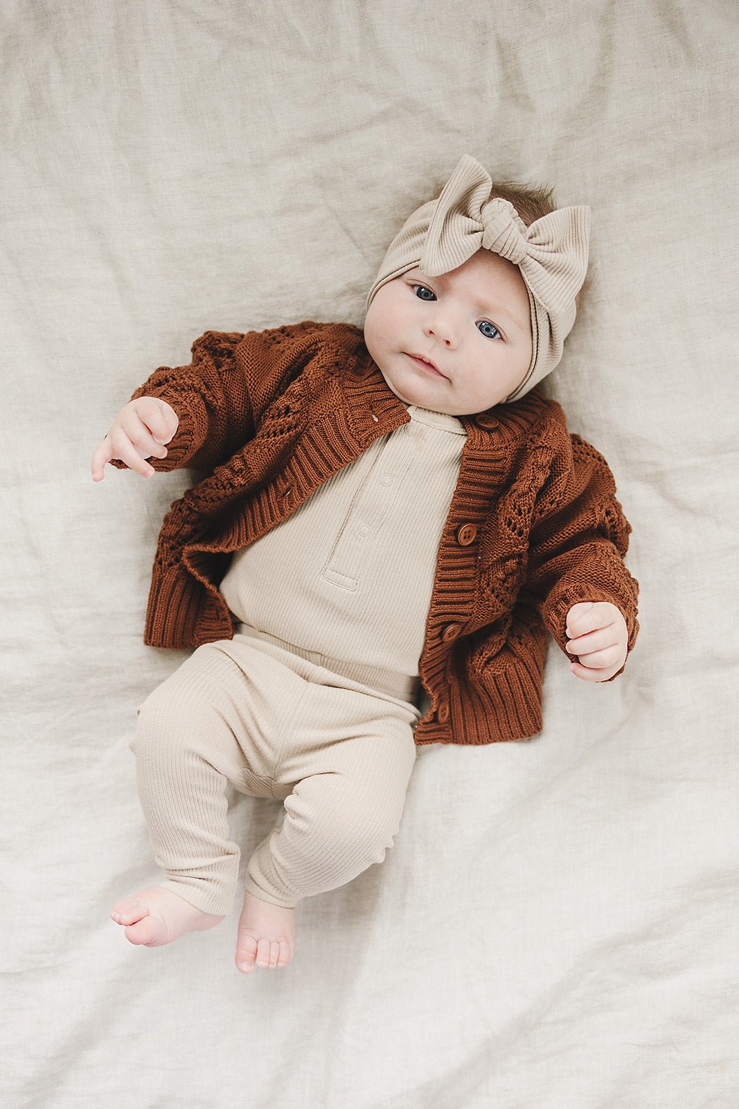 Oatmeal Organic Leggings - Tenth &amp; Pine - Leggings - 0 - 3 - Mebie Baby