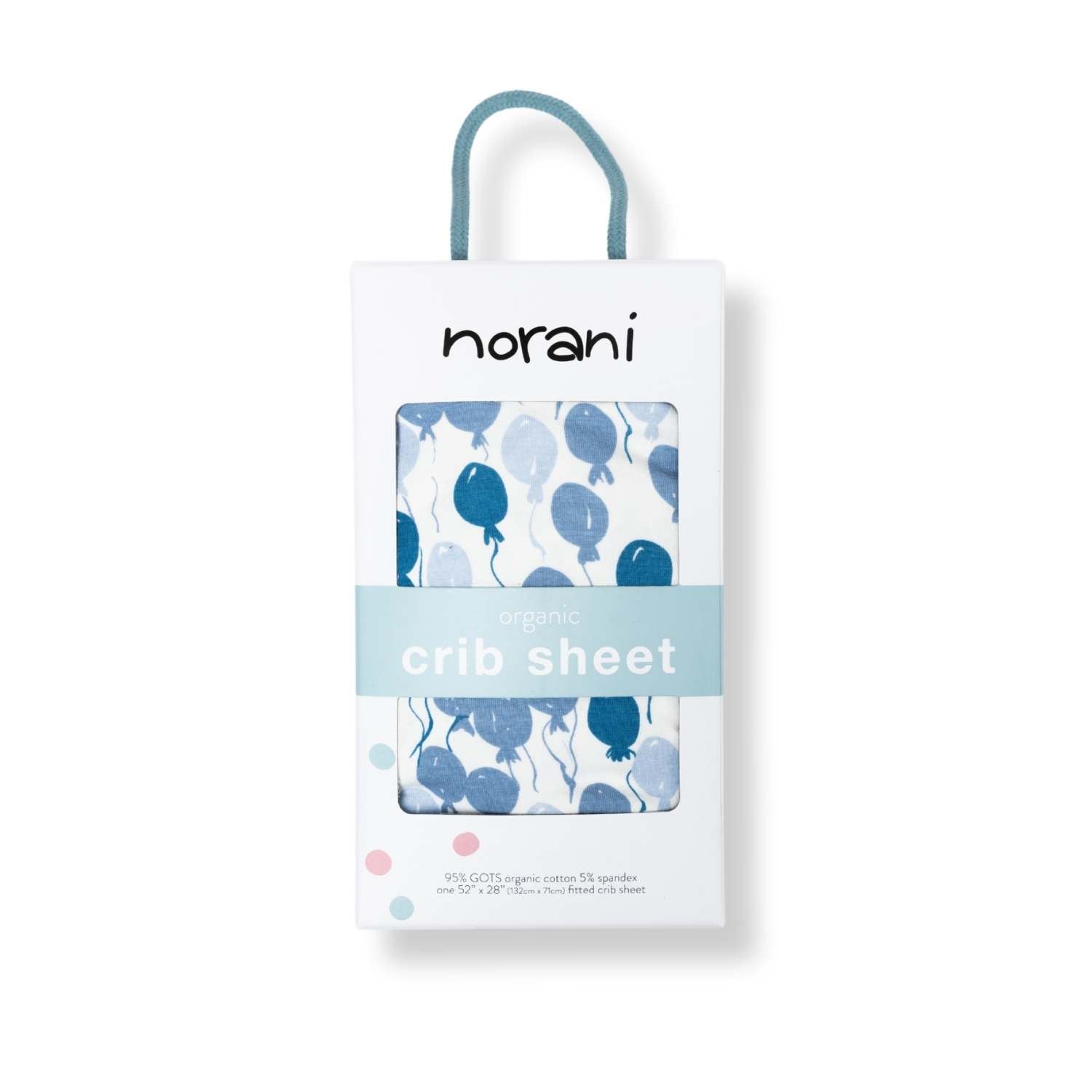 Organic Crib Sheet - Blue Balloons - Tenth &amp; Pine - Baby &amp; Toddler - 