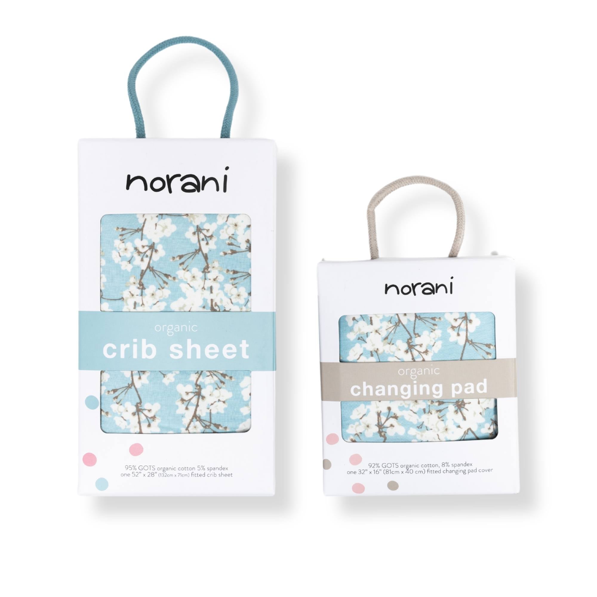 Organic Crib Sheet - Cherry Blossoms - Tenth &amp; Pine - Crib Sheets - 