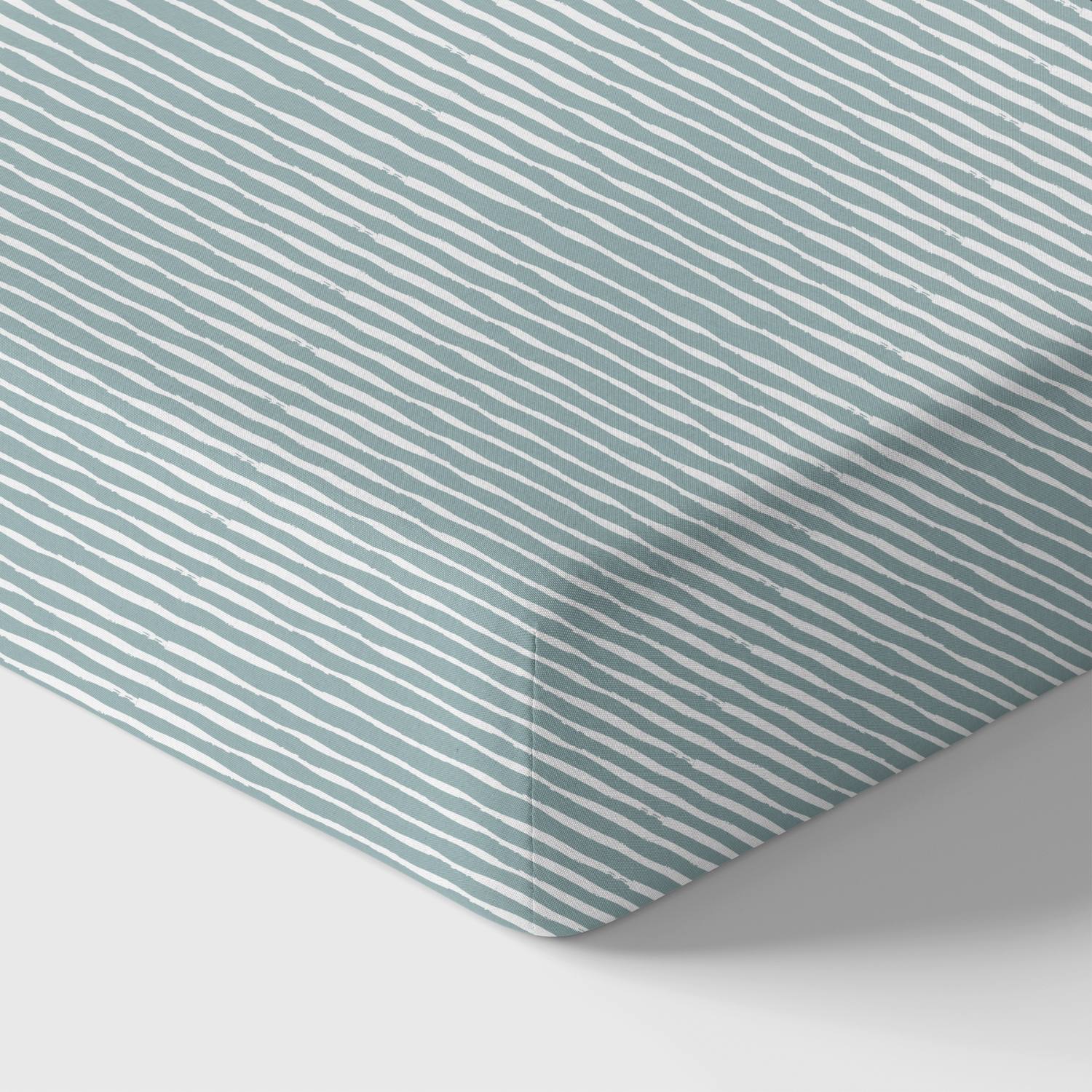 Organic Crib Sheet - Green Stripes - Tenth &amp; Pine - Crib Sheets - 