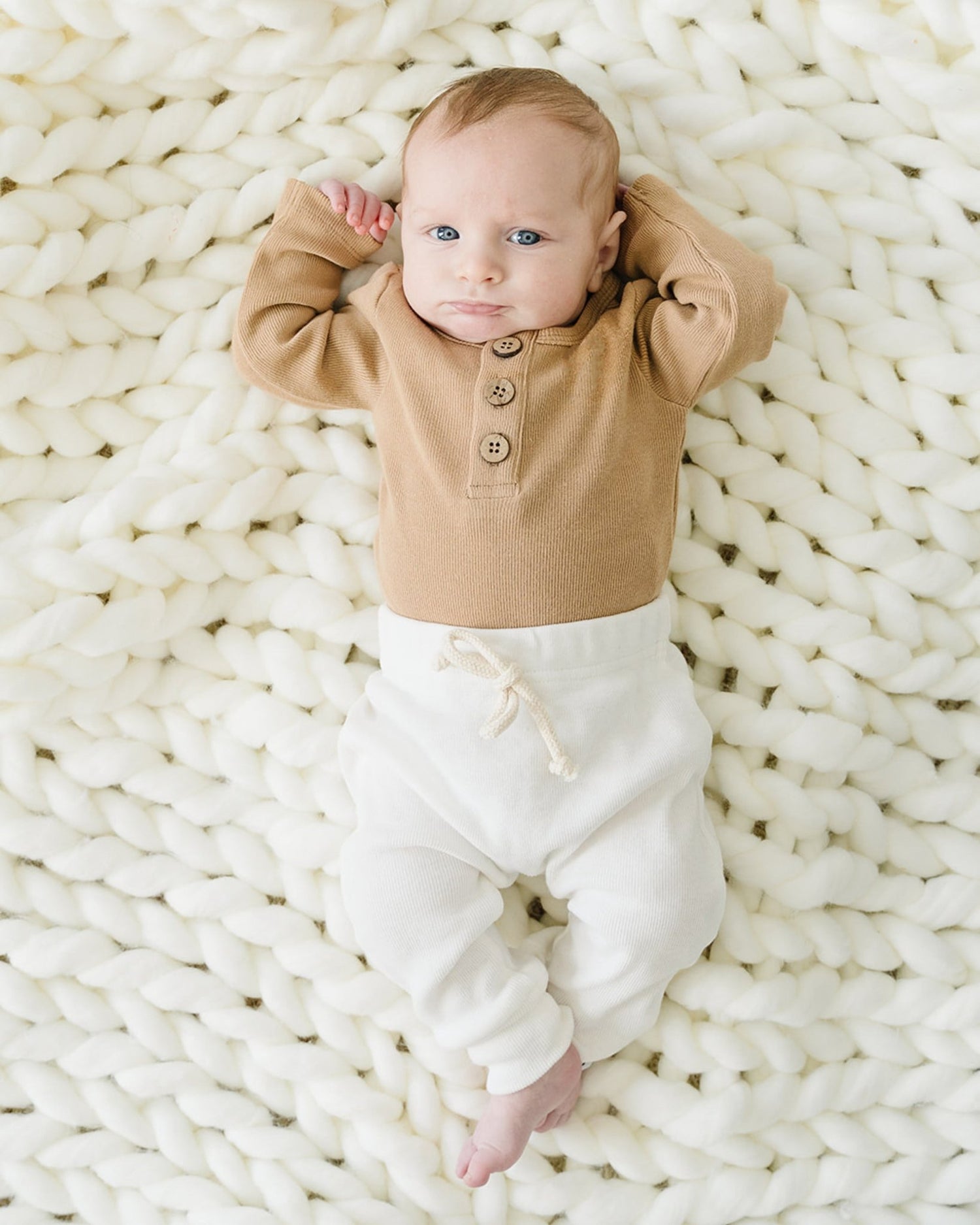 Organic Joggers - Tenth &amp; Pine - Pants - Newborn - Milk