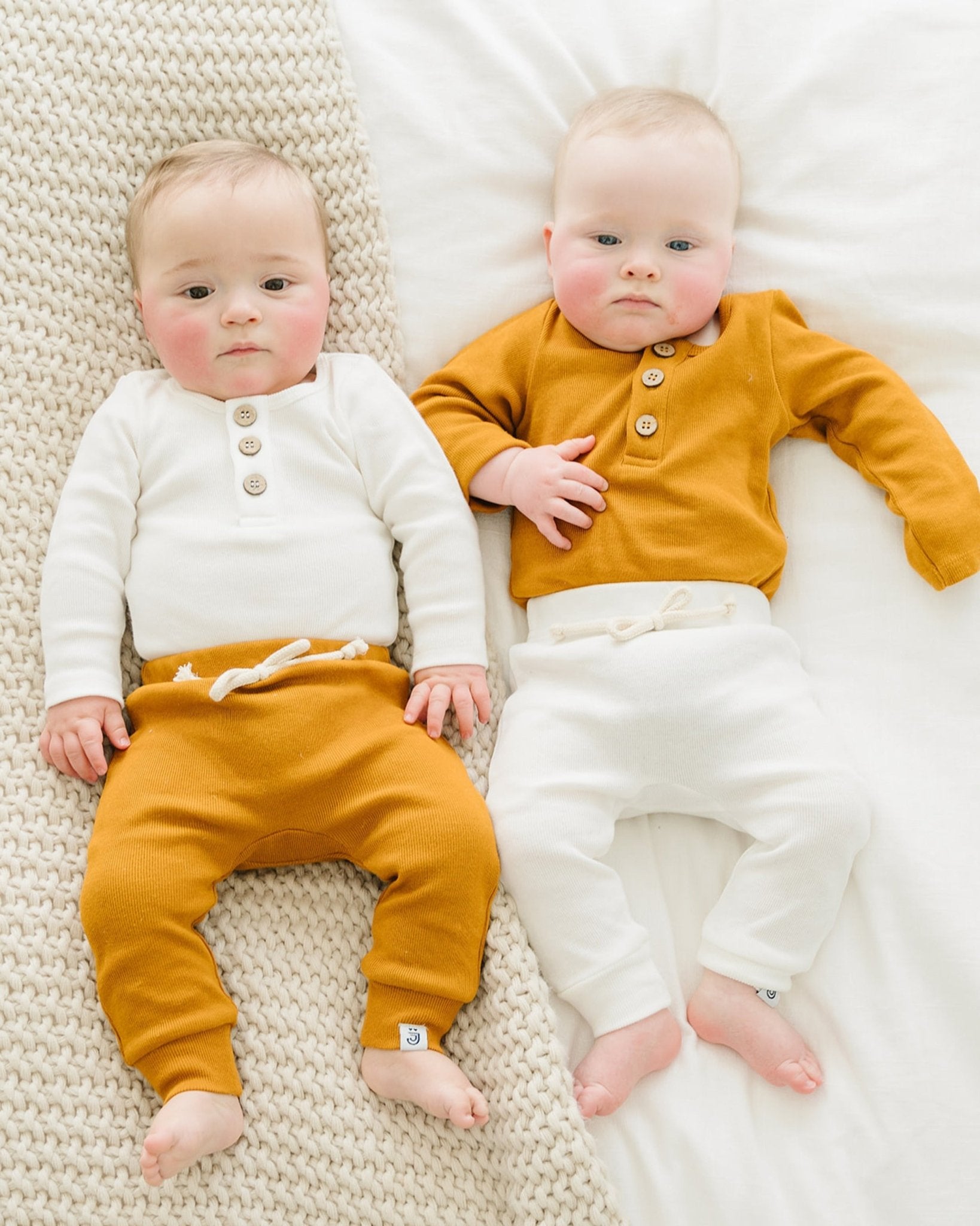 Organic Joggers - Tenth &amp; Pine - Pants - Newborn - Milk