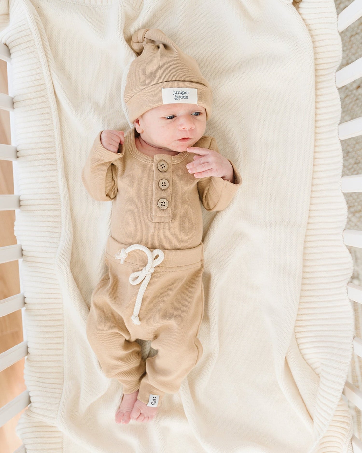 Organic Joggers - Tenth &amp; Pine - Pants - Newborn - Milk