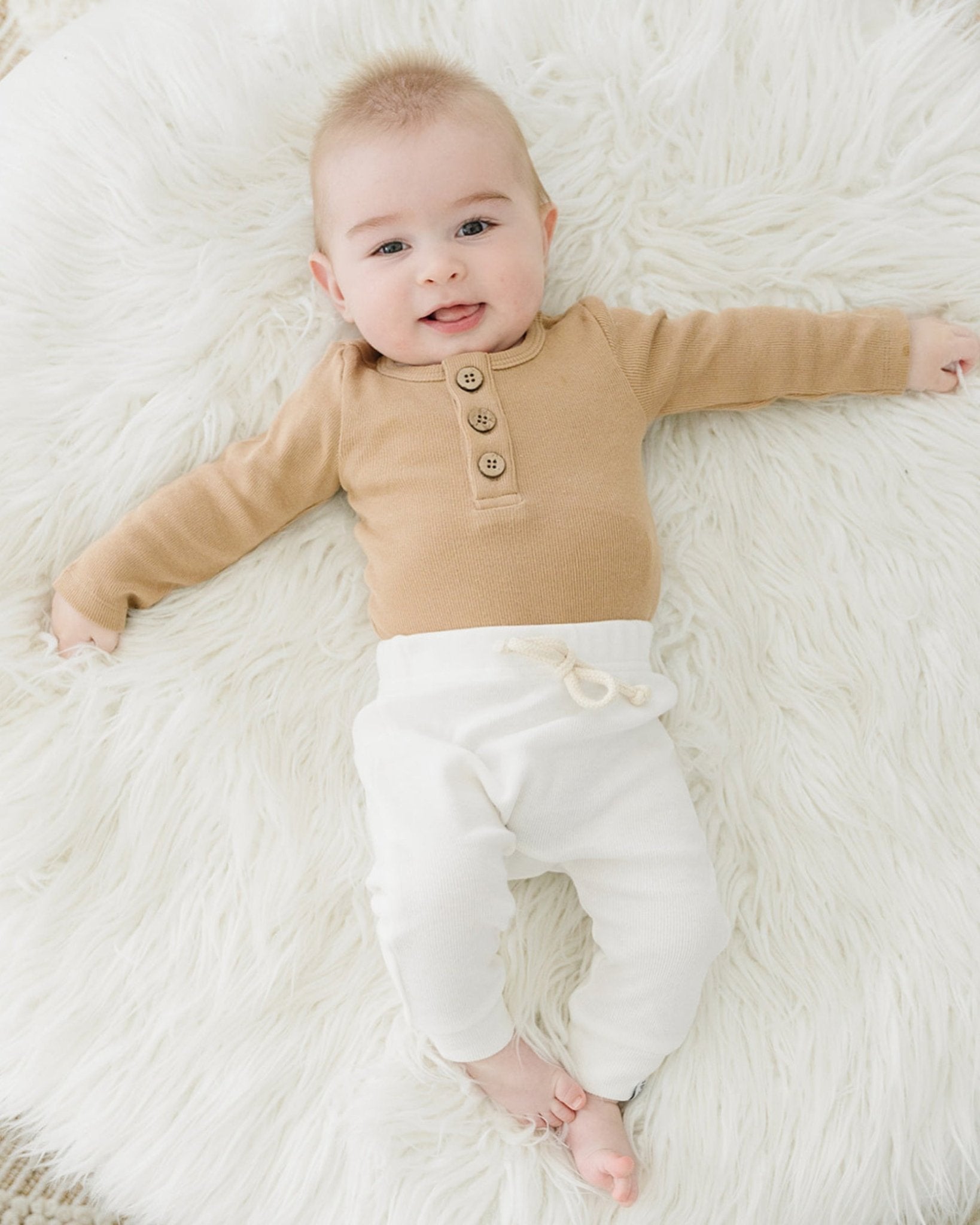 Organic Joggers - Tenth &amp; Pine - Pants - Newborn - Milk