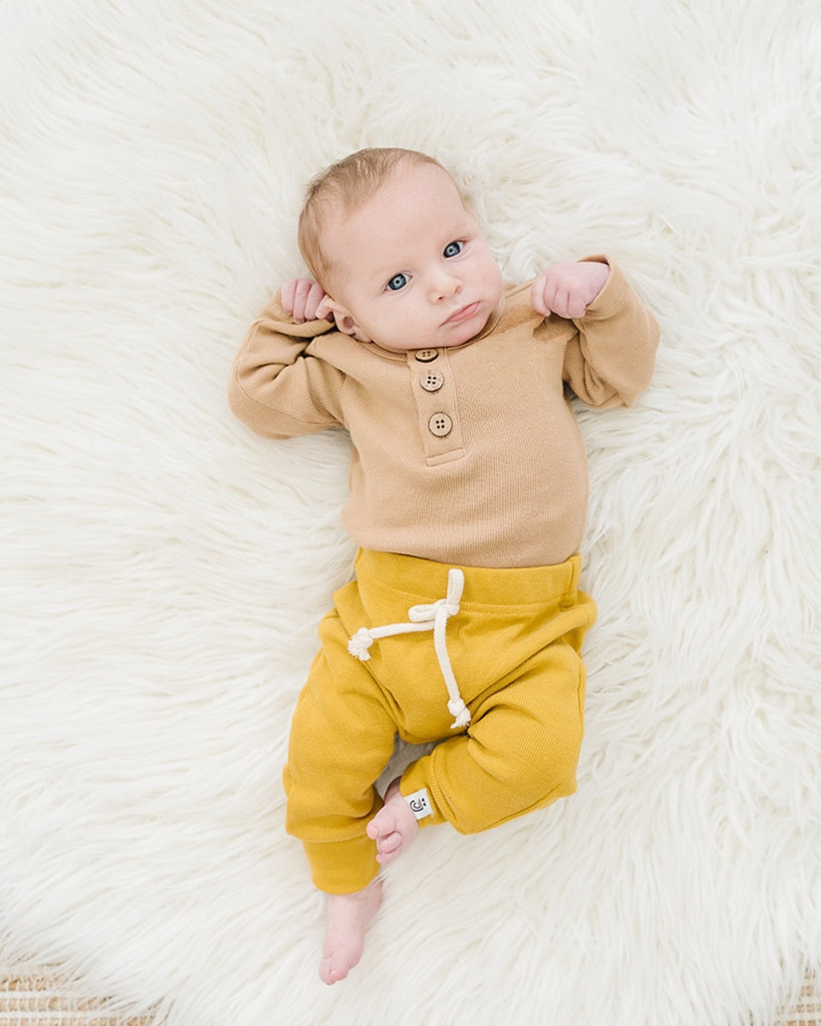 Organic Joggers - Tenth &amp; Pine - Pants - Newborn - Milk