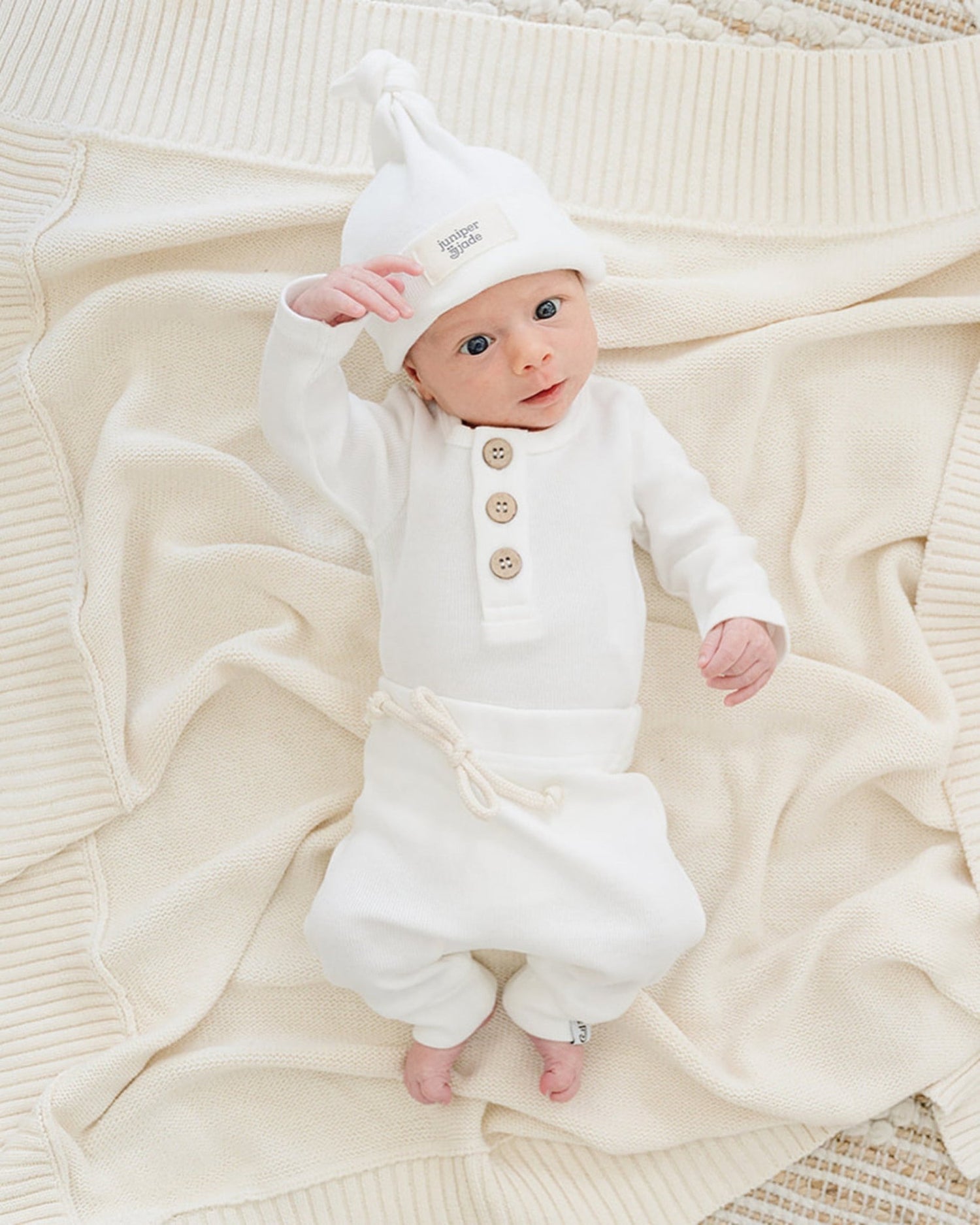 Organic Joggers - Tenth &amp; Pine - Pants - Newborn - Milk