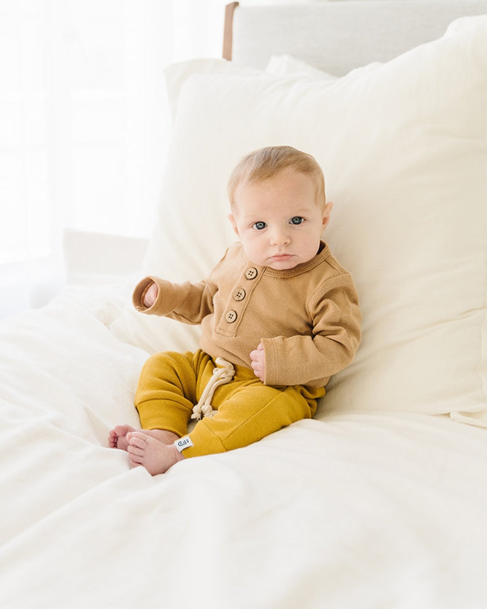 Organic Joggers - Tenth &amp; Pine - Pants - Newborn - Milk