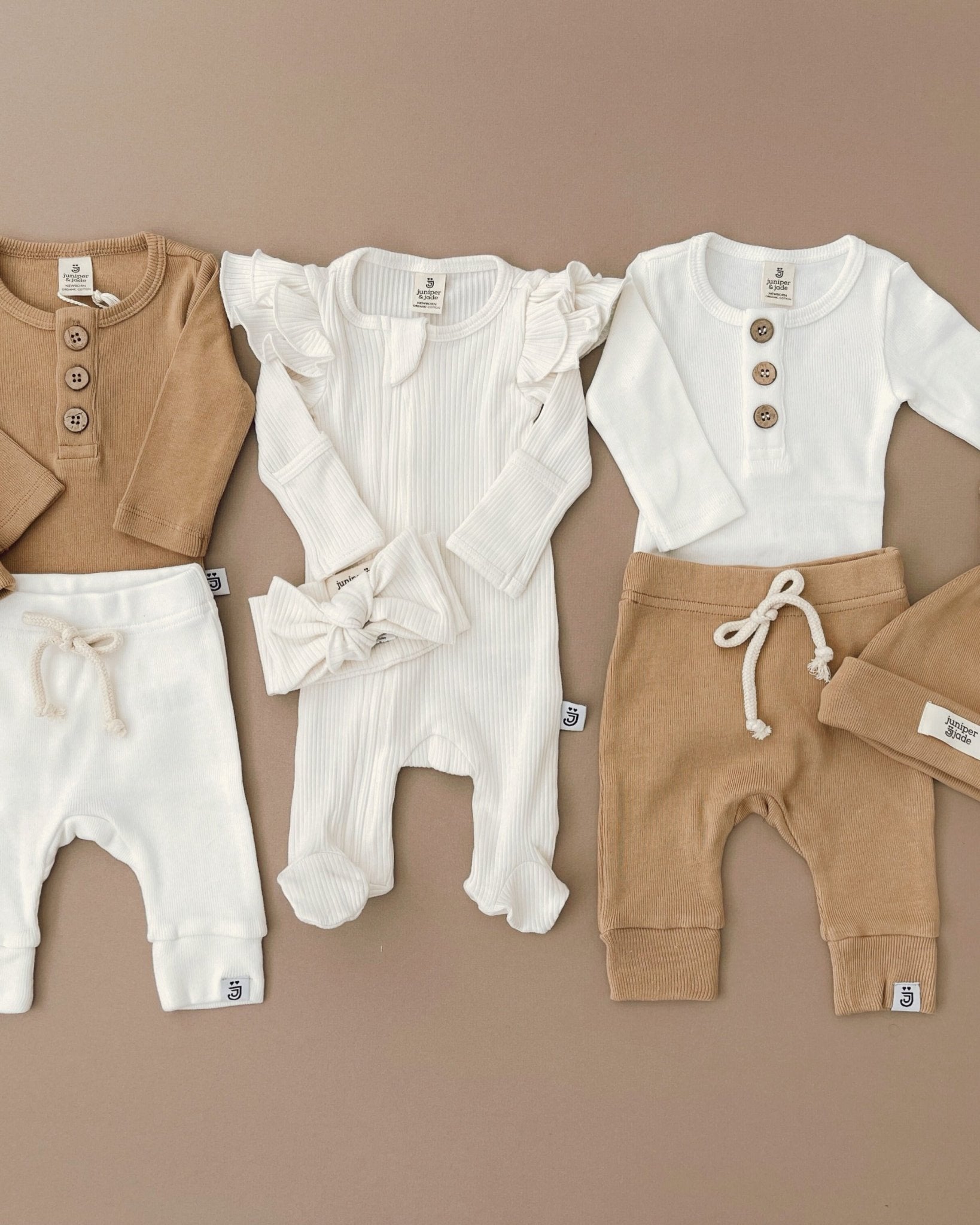 Organic Joggers - Tenth &amp; Pine - Pants - Newborn - Milk