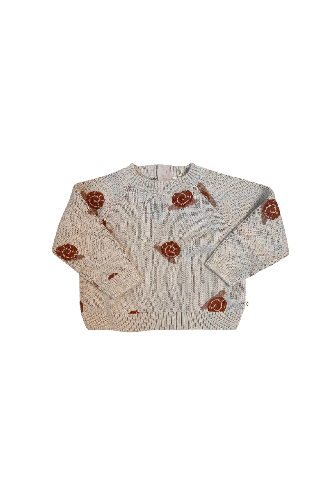 Organic Snail Knit Sweater in Oatmeal