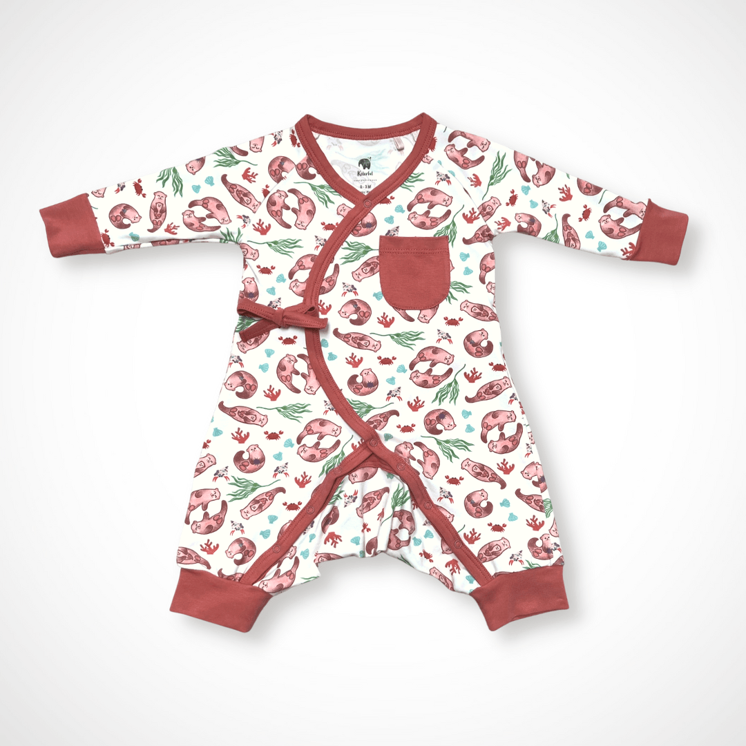 Otter Kimono | Organic Pima Cotton - Tenth &amp; Pine - Winter Outfits - 0 - 3M - Kolorful