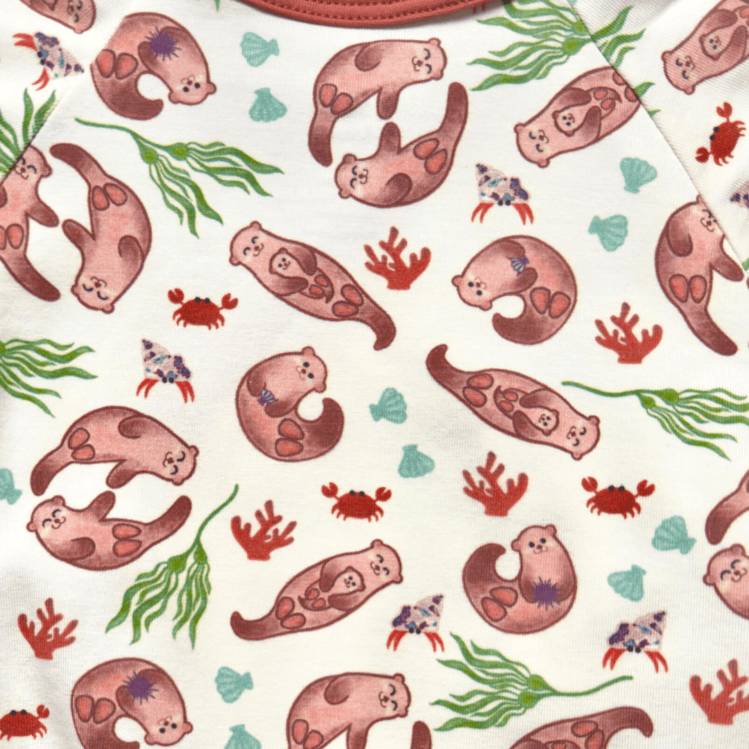Otter Kimono Shorty | Organic Pima Cotton - Tenth &amp; Pine - Summer Outfits - 0 - 3M - Kolorful