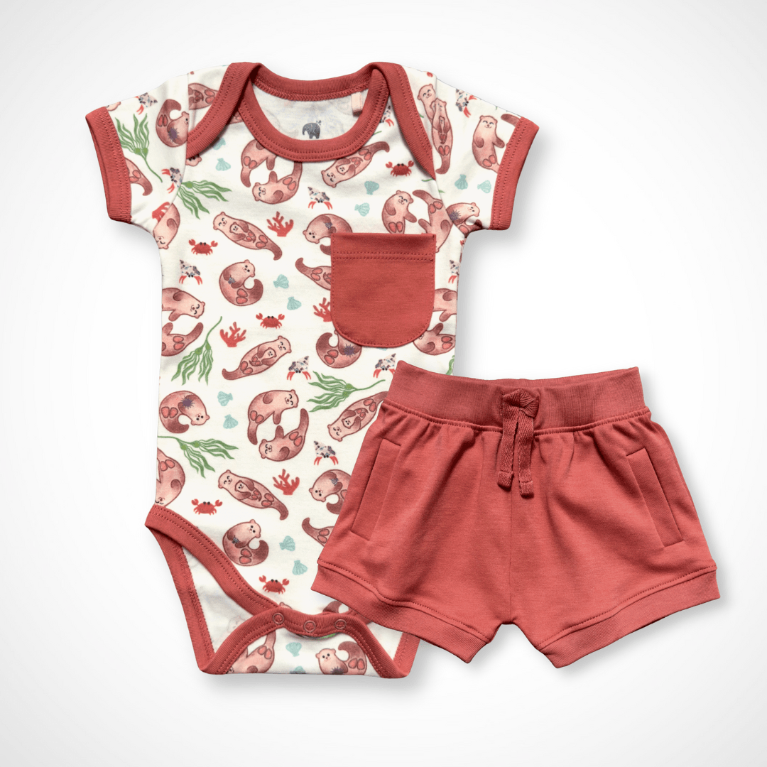 Otter Short Set | Organic Pima Cotton - Tenth & Pine - Summer Outfits - 0 - 3M - Kolorful