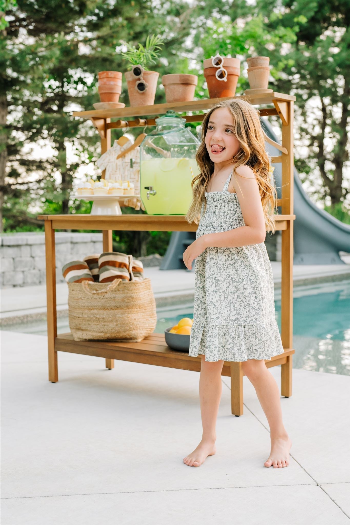 Palm Tree Linen Dress - Tenth &amp; Pine - Dress - 0 - 3