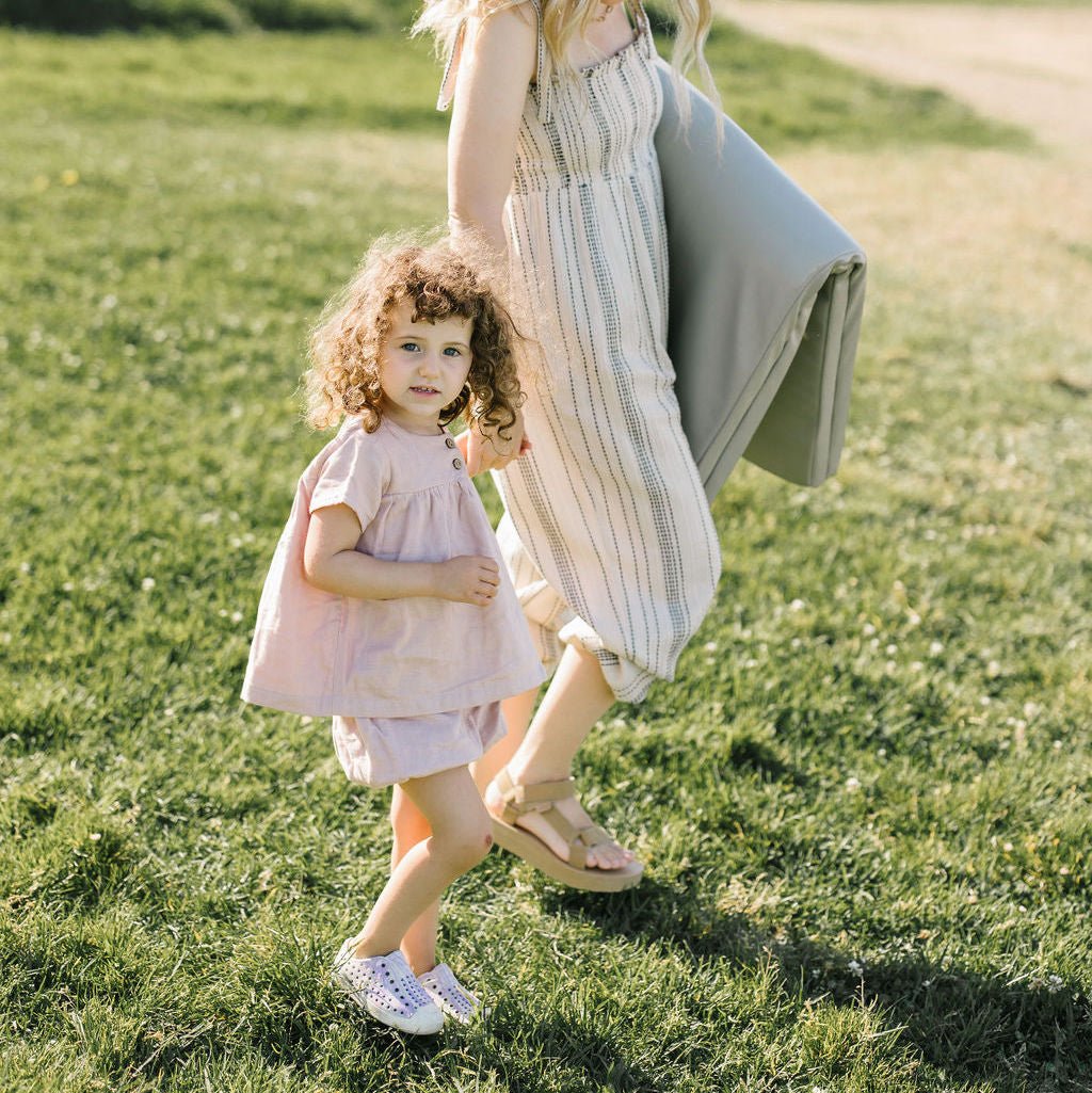 Pebble Vegan Leather Mat - Tenth &amp; Pine - Vegan Leather Padded Mat - Standard