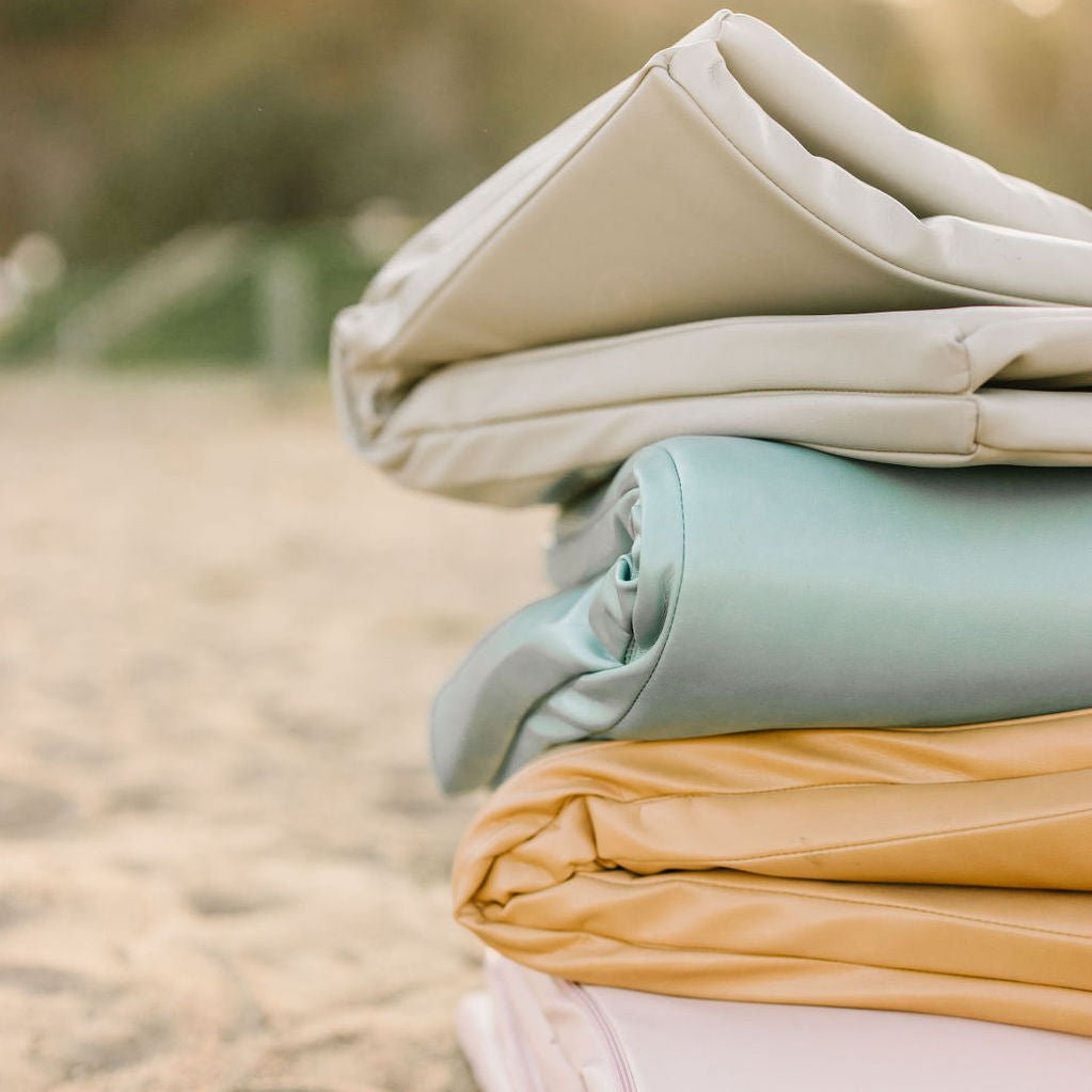 Pebble Vegan Leather Mat - Tenth &amp; Pine - Vegan Leather Padded Mat - Mega