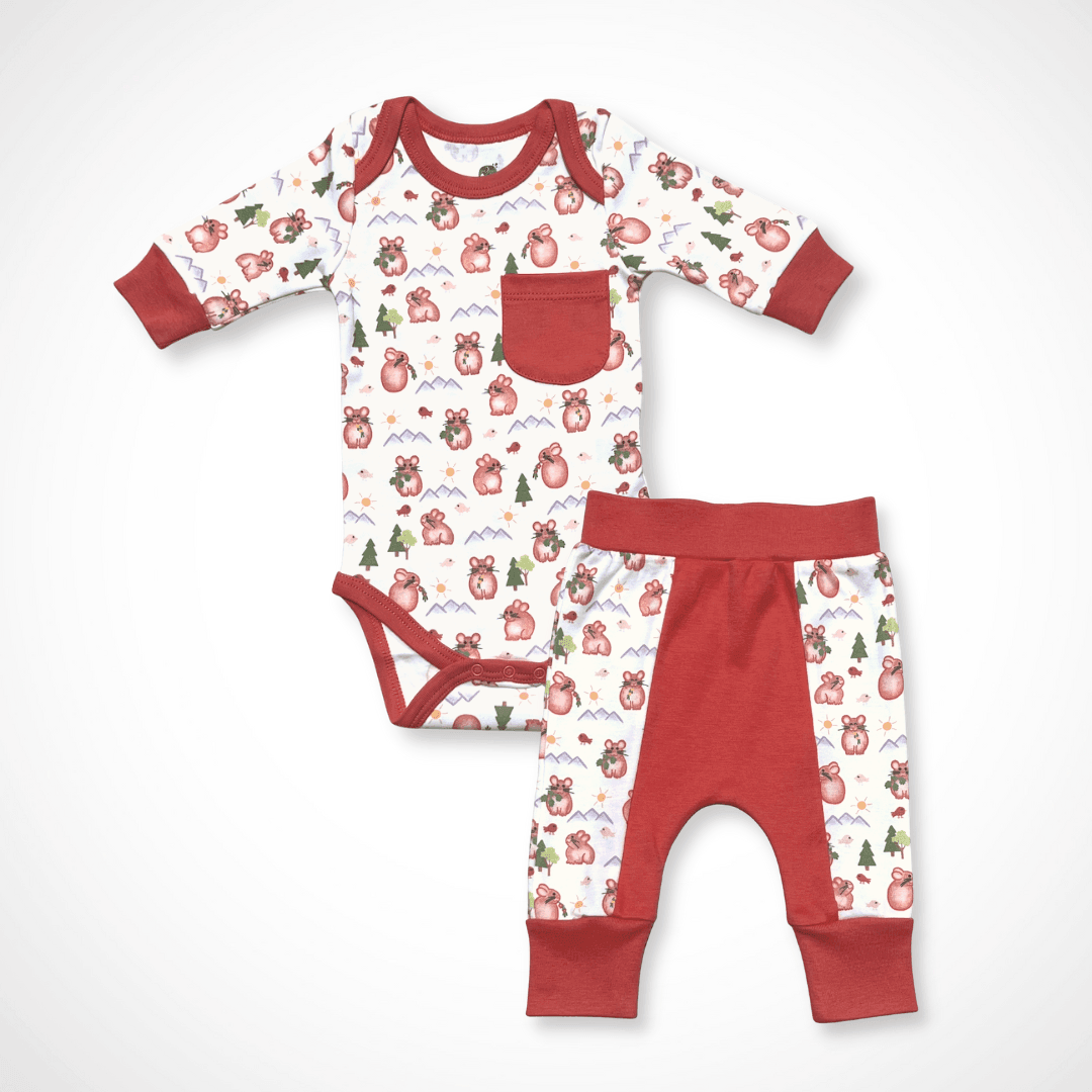 Pika Set | Organic Pima Cotton - Tenth & Pine - Winter Outfits - 0 - 3M - Kolorful
