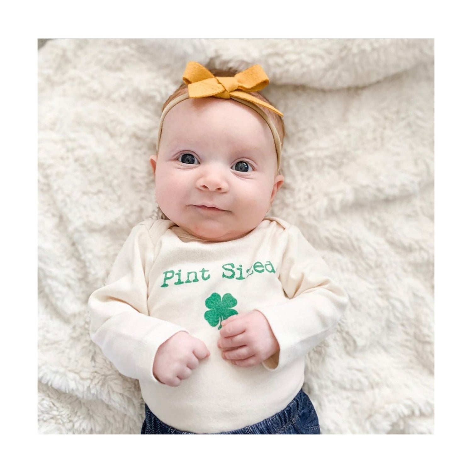 Pint Sized - Long Sleeve Organic Baby Bodysuit - Tenth &amp; Pine - Long Sleeve Onesie - Green - 0 - 3M