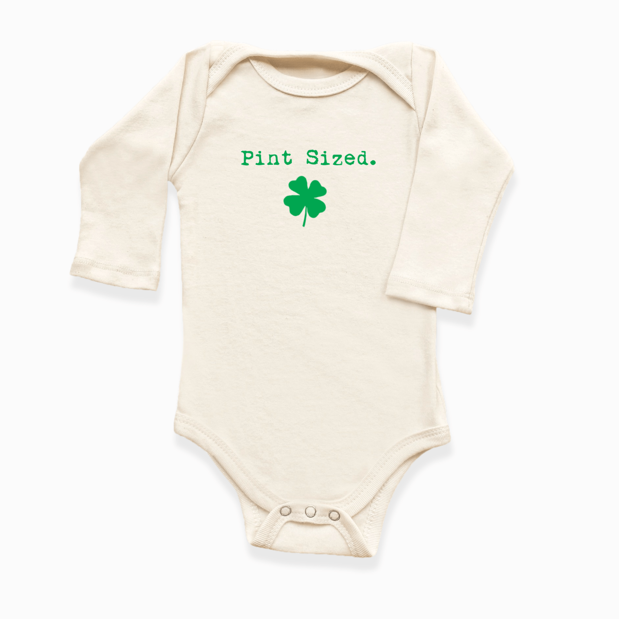 Pint Sized - Long Sleeve Organic Baby Bodysuit - Tenth &amp; Pine - Long Sleeve Onesie - Green - 0 - 3M