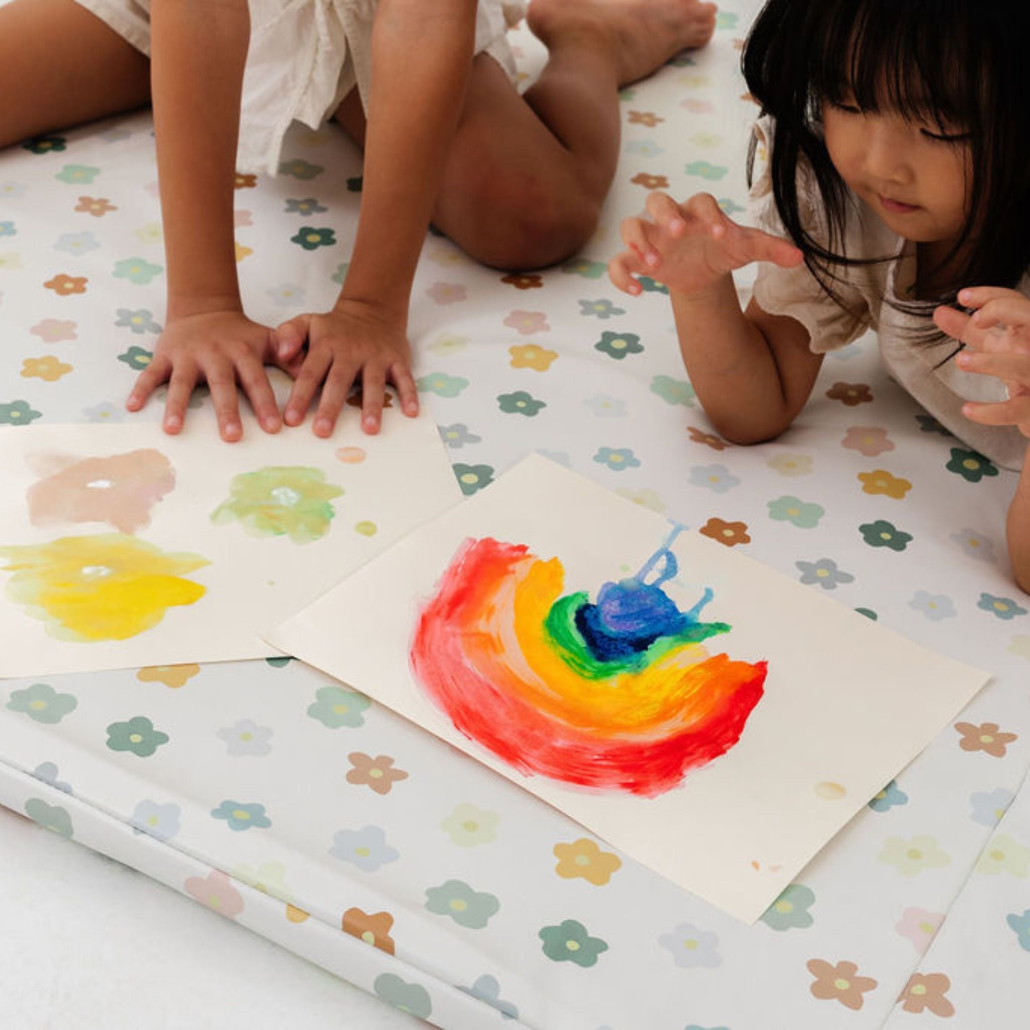 Playful Posies Vegan Leather Mat - Tenth &amp; Pine - Vegan Leather Padded Mat - Epic