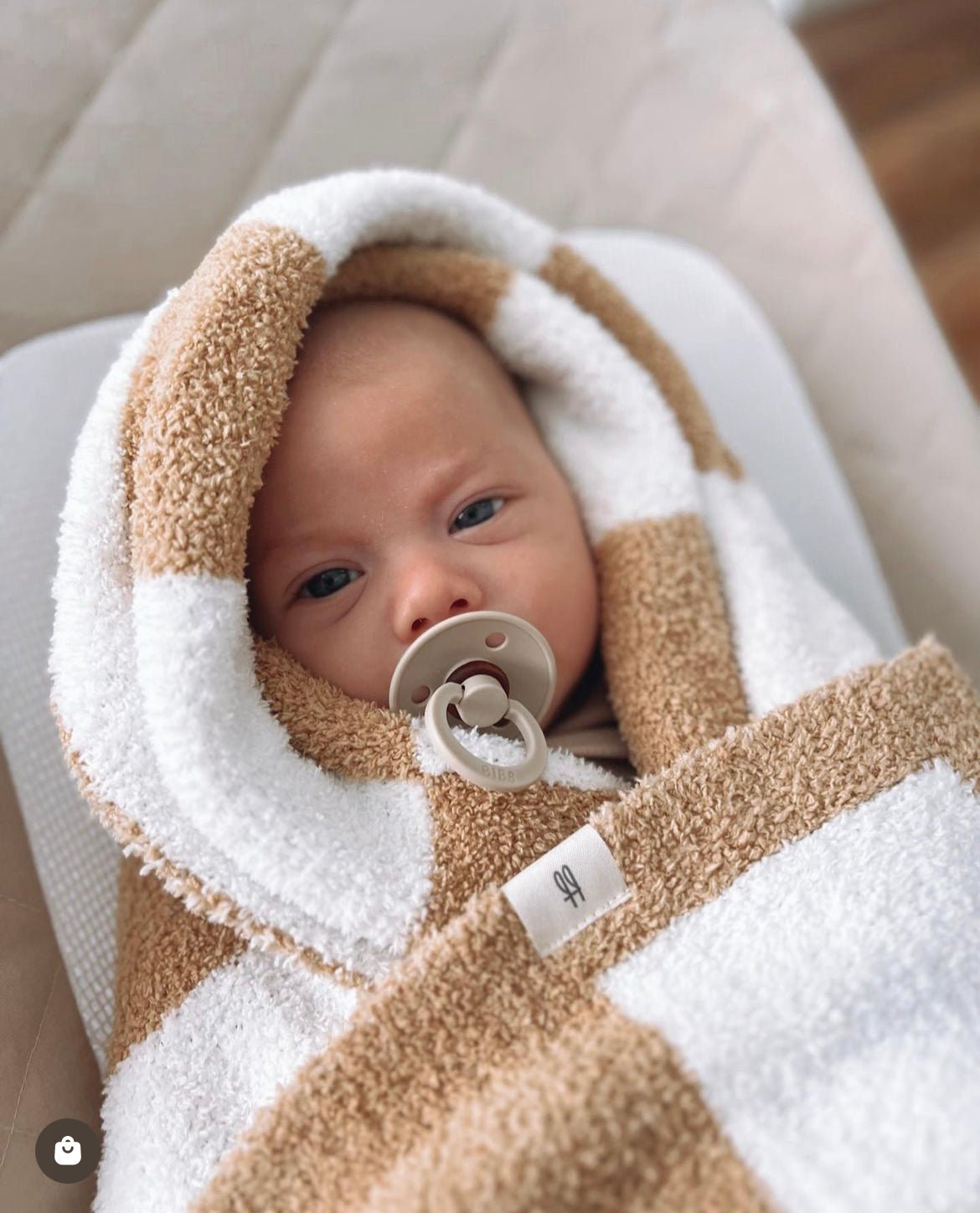 Plush Blanket | Original Checkerboard - Tenth &amp; Pine - Swaddling Blankets - Adult 55x75 inches