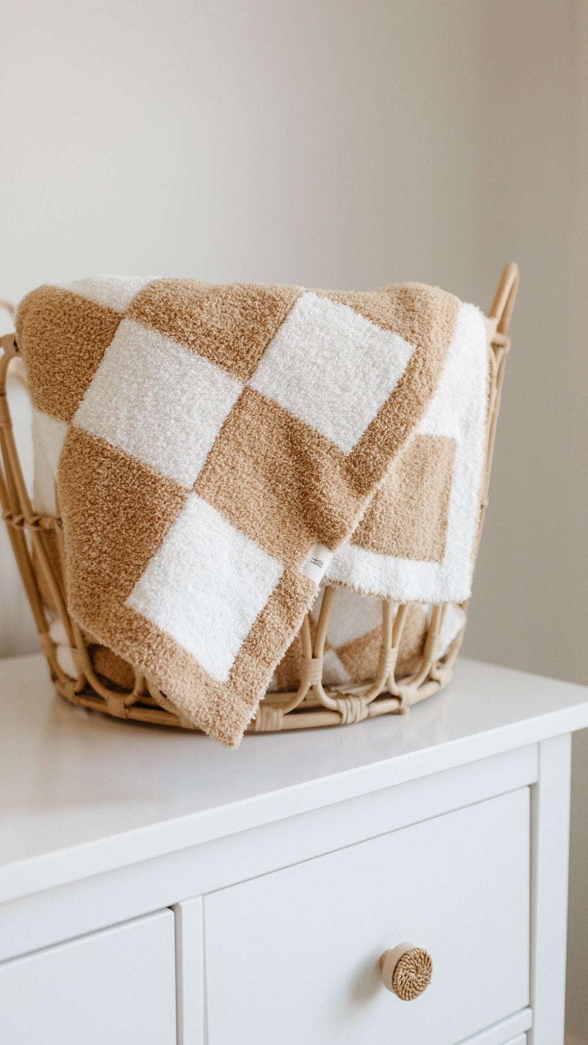 Plush Blanket | Original Checkerboard - Tenth &amp; Pine - Swaddling Blankets - Baby/Toddler 45x45 inches