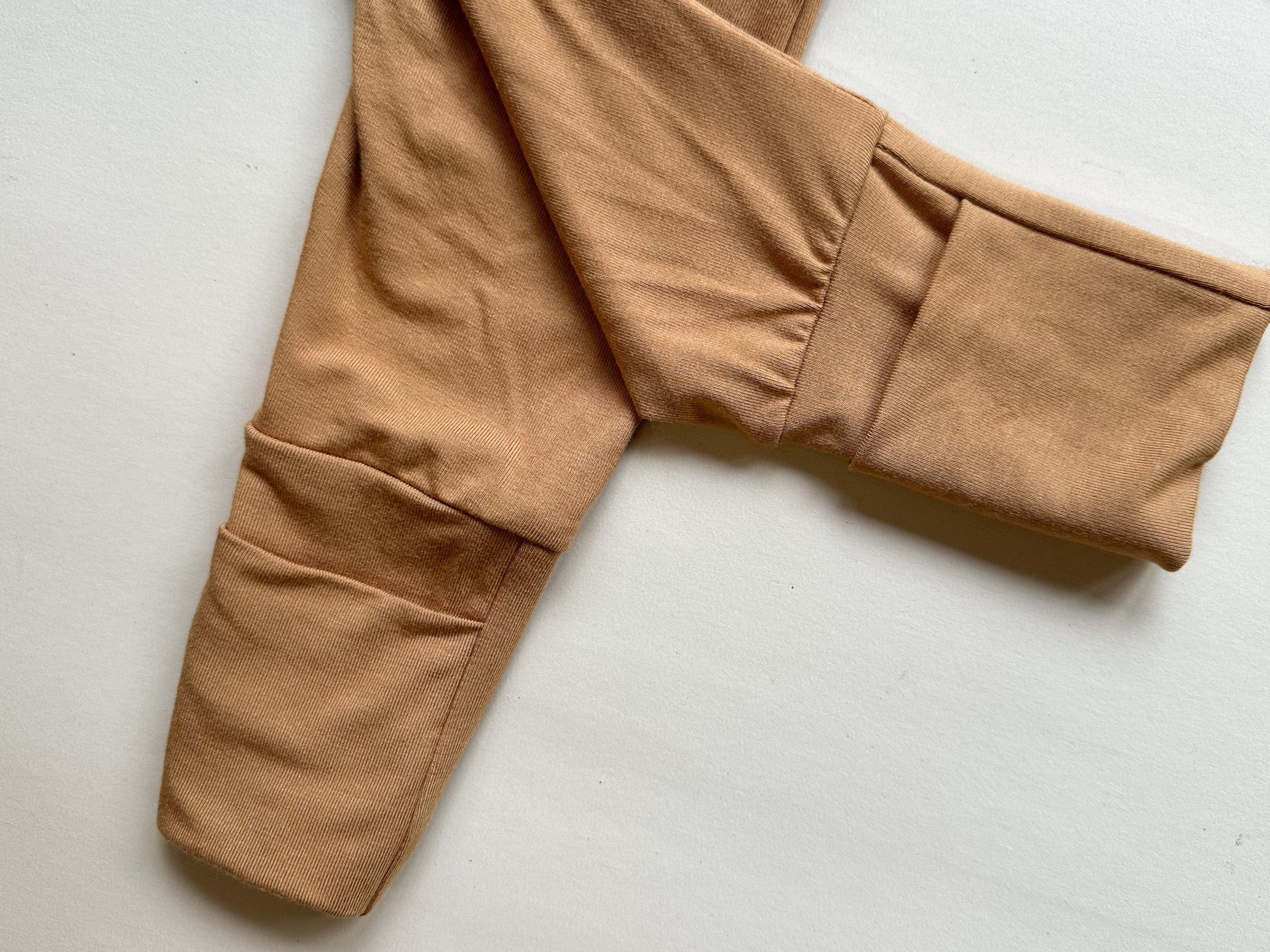 Fold - Over Footie Bamboo Leggings | Clay - Tenth & Pine - Leggings - 0 - 3M