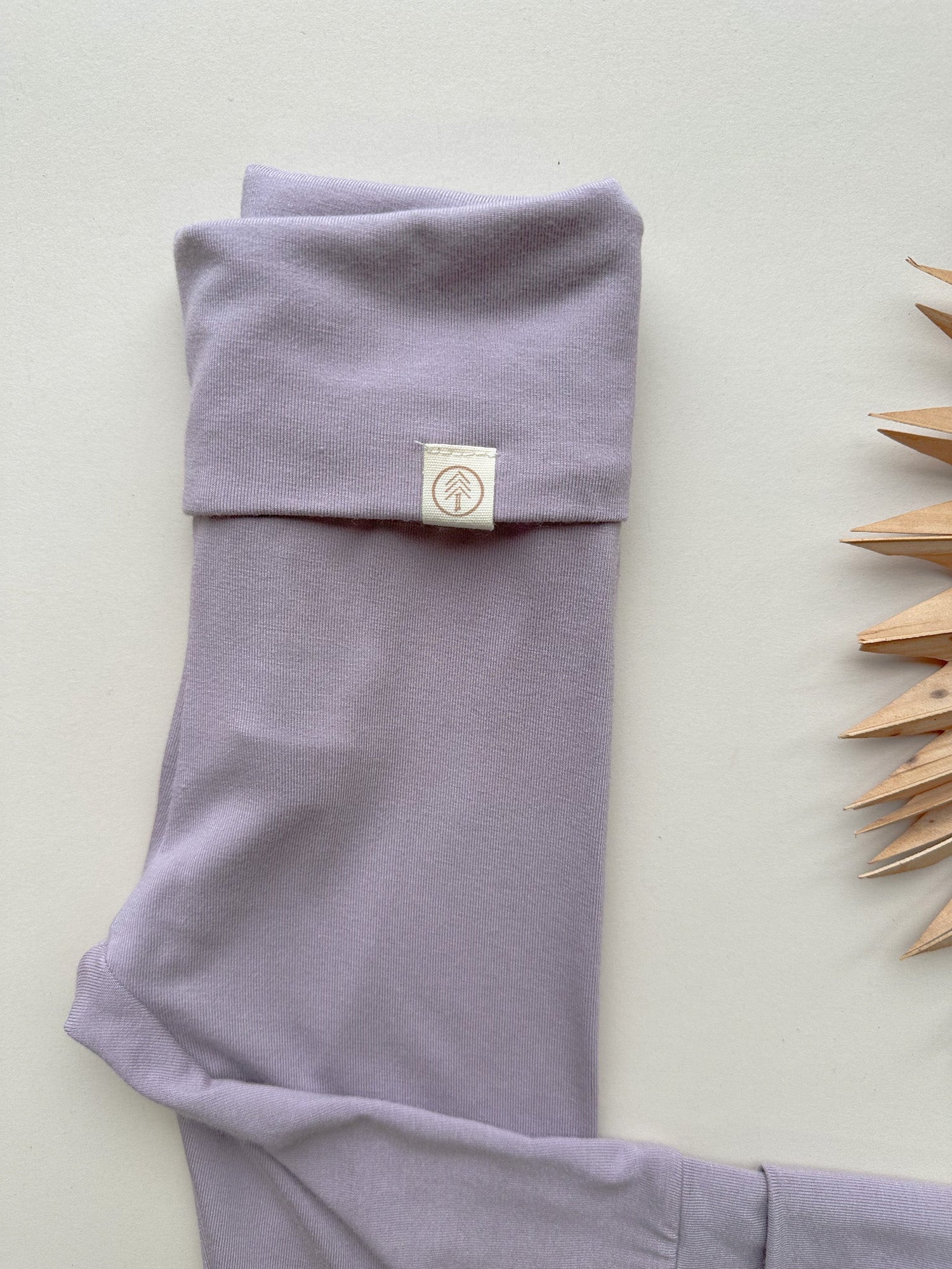 *Preorder* Fold - Over Footie Leggings | Baby &amp; Toddler | Luxury Bamboo | Dusty Purple - Tenth &amp; Pine - Bamboo Leggings