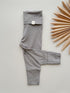 *Preorder* Fold - Over Footie Leggings | Baby & Toddler | Luxury Bamboo | Greige - Tenth & Pine - Bamboo Leggings