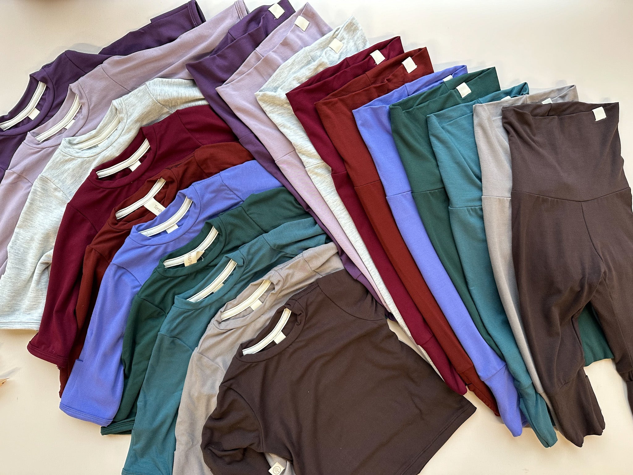 *Preorder* Fold - Over Footie Leggings | Baby &amp; Toddler | Luxury Bamboo | Plum - Tenth &amp; Pine - Bamboo Leggings