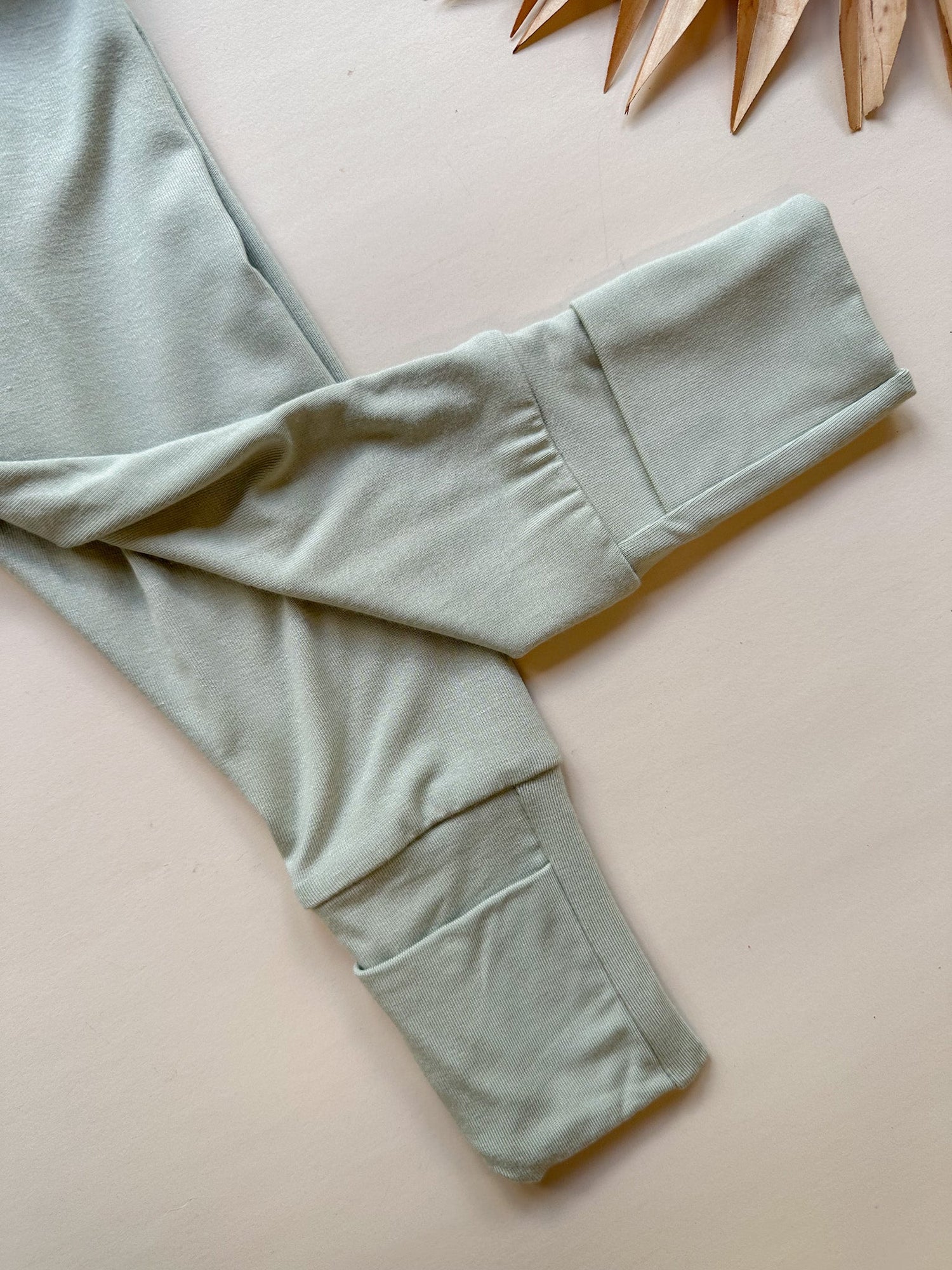 *Preorder* Fold - Over Footie Leggings | Baby &amp; Toddler | Luxury Bamboo | Sage - Tenth &amp; Pine - Leggings