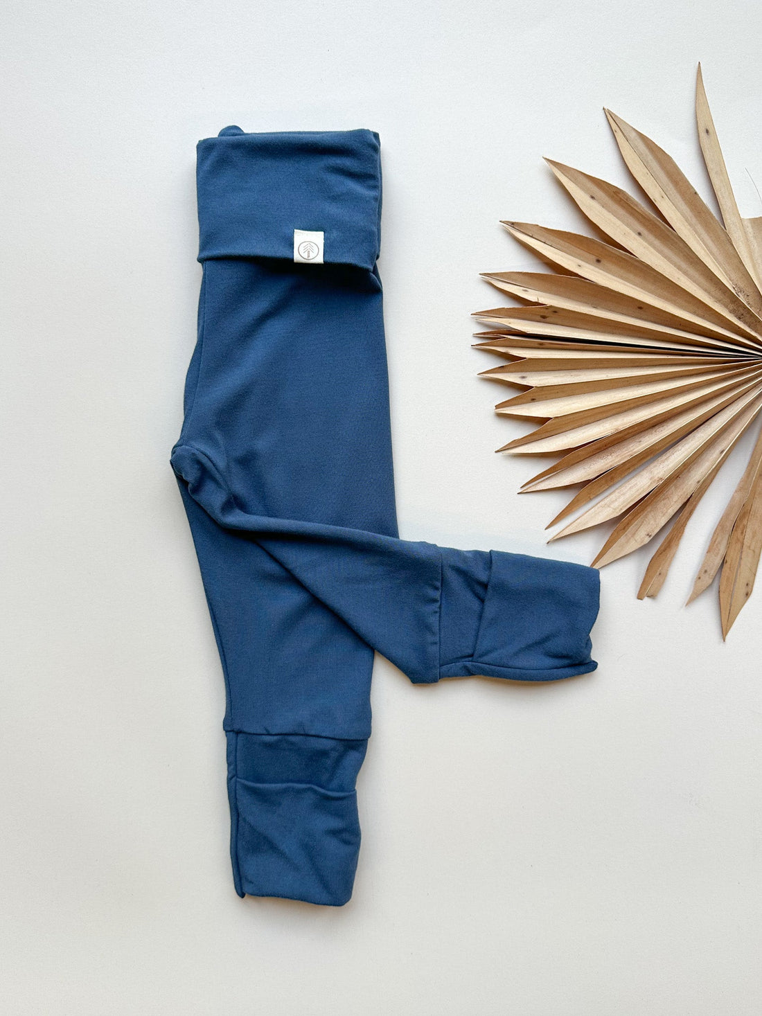 *Preorder* Fold - Over Footie Leggings | Baby &amp; Toddler | Luxury Bamboo | Slate - Tenth &amp; Pine - Bamboo Leggings