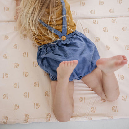 Rainbow Peach Organic Cotton Mat - Tenth & Pine - Organic Cotton Padded Mat - Standard