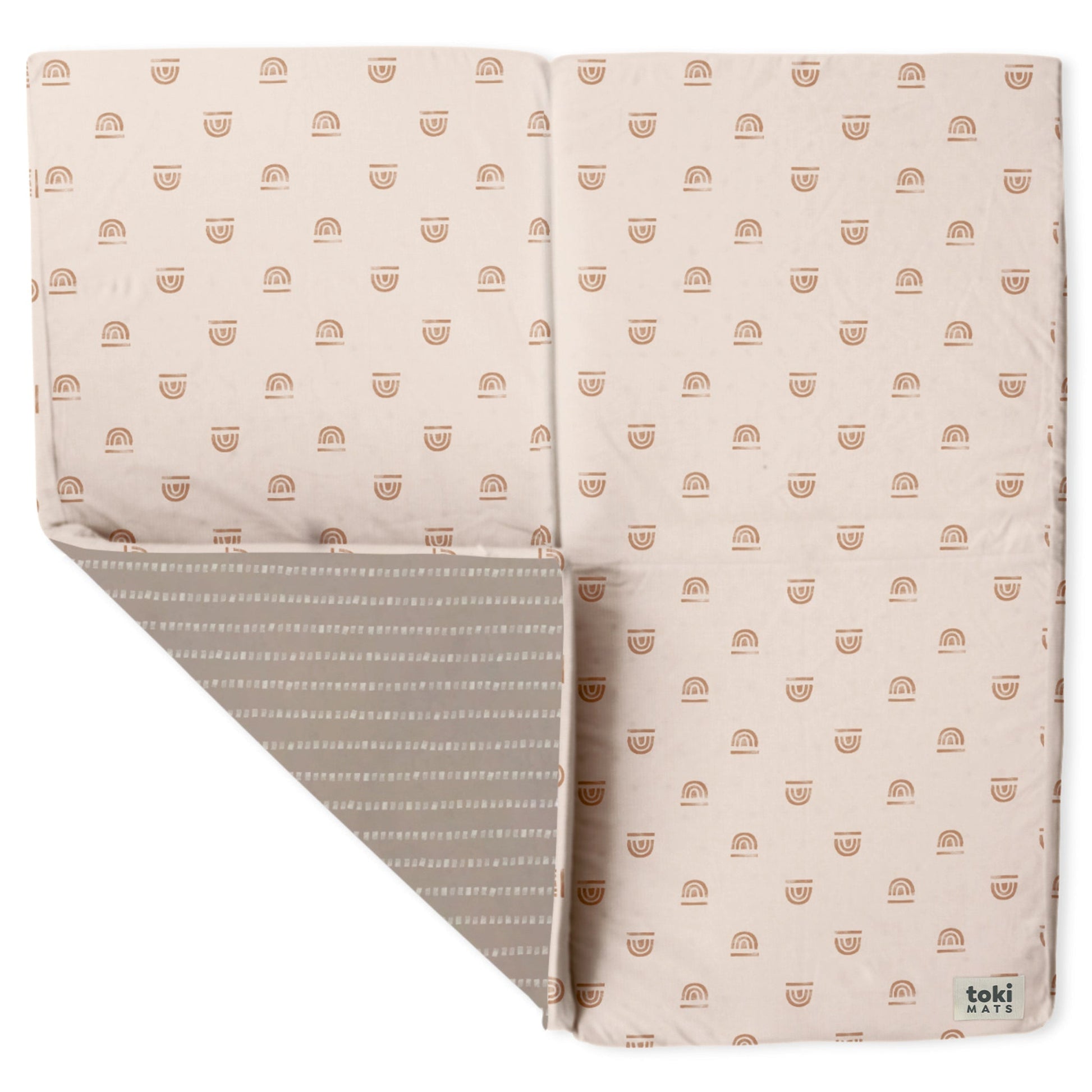 Rainbow Peach Organic Cotton Mat - Tenth & Pine - Organic Cotton Padded Mat - Standard