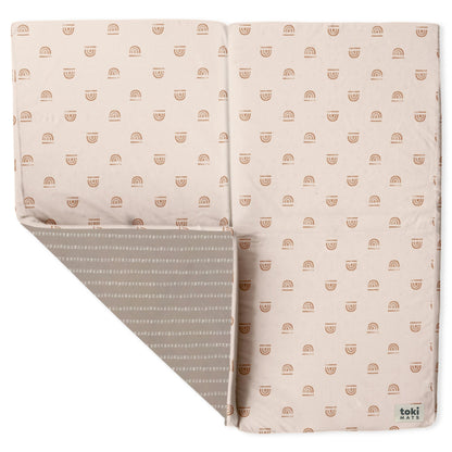 Rainbow Peach Organic Cotton Mat - Tenth & Pine - Organic Cotton Padded Mat - Standard