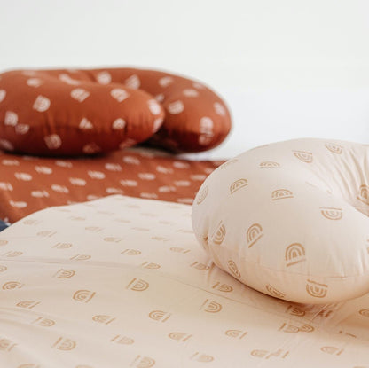 Rainbow Peach Organic Cotton Mat - Tenth & Pine - Organic Cotton Padded Mat - Epic