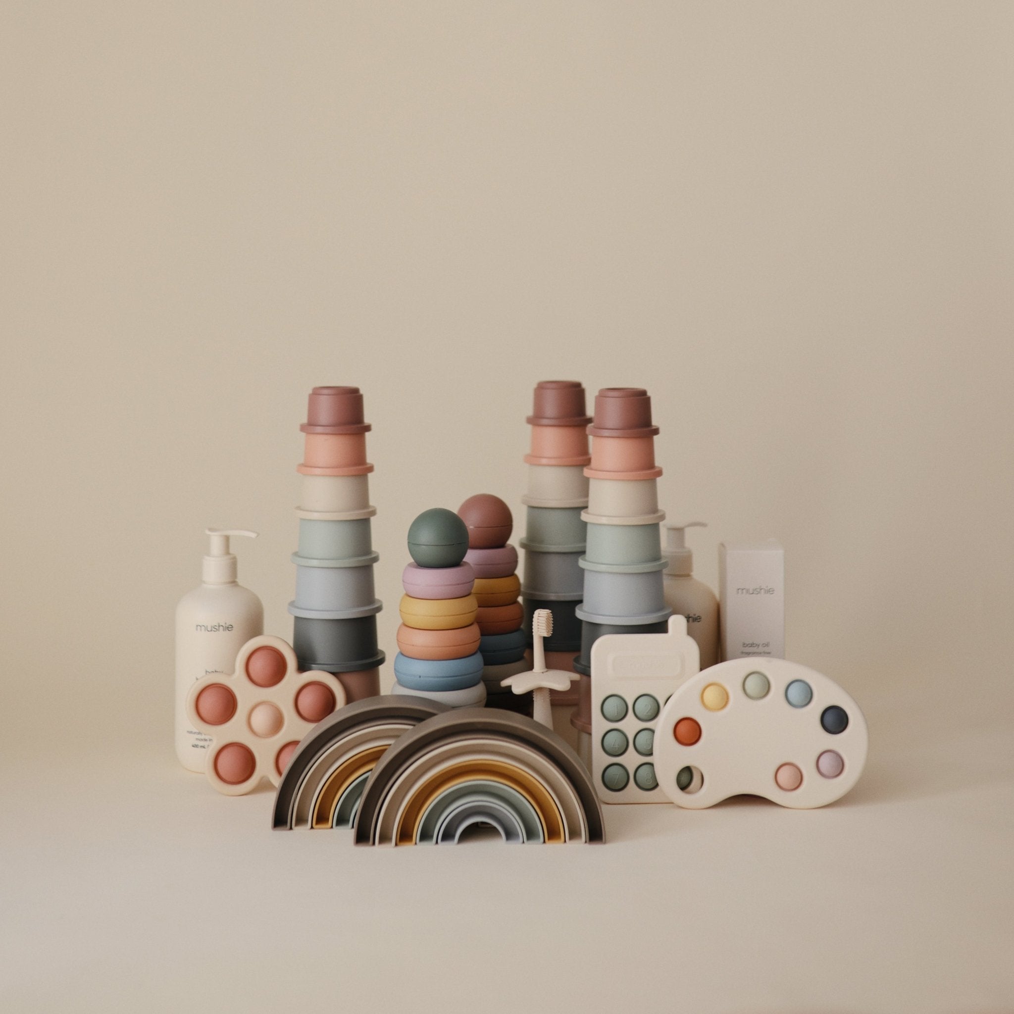 Rainbow Stacker Toy - Tenth &amp; Pine - toys - Sol