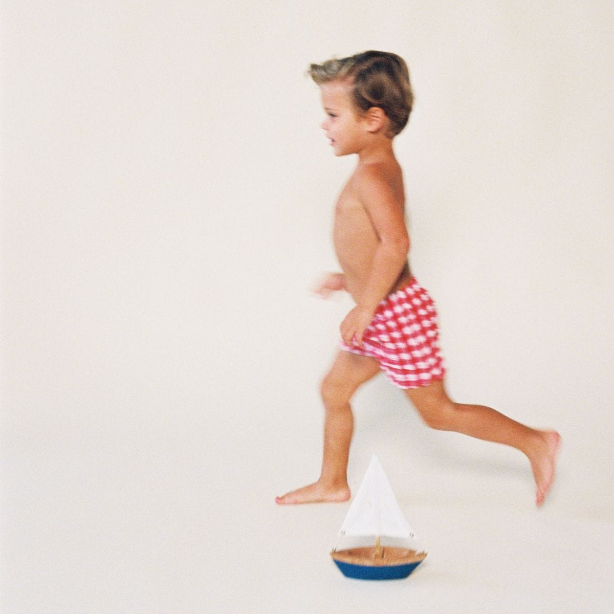 Red Gingham Mini Swim Trunk - Tenth &amp; Pine - Mini Swimwear - 0 - 6 Months - Red Gingham - Montce