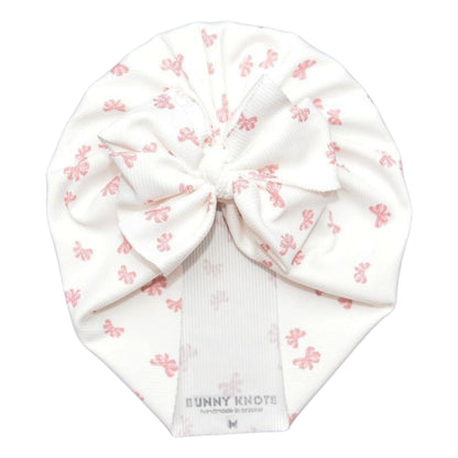 Ruthie | Pink Bows | Ribbed Headwrap