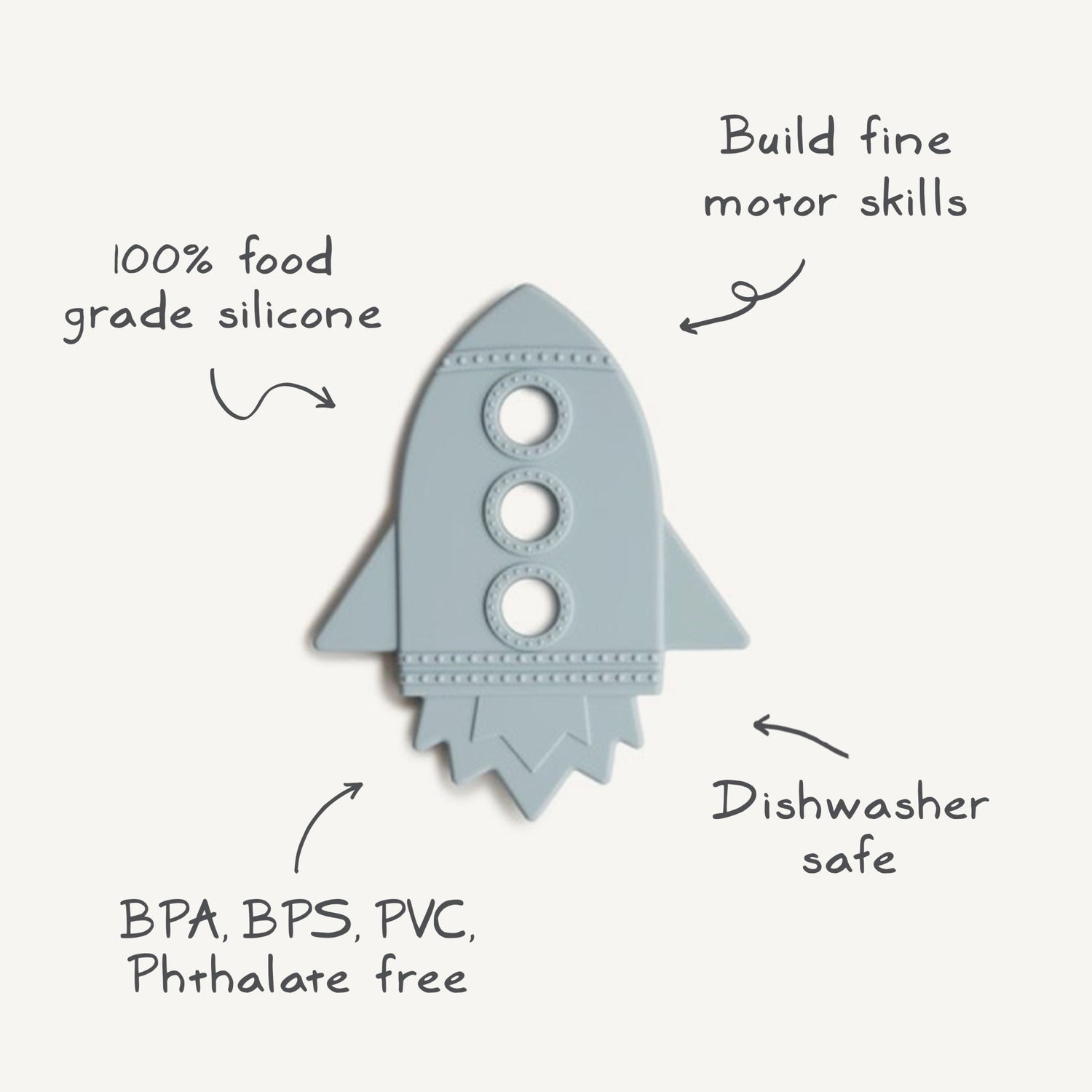 Rocket Teether - Tenth &amp; Pine - teether - Cloud