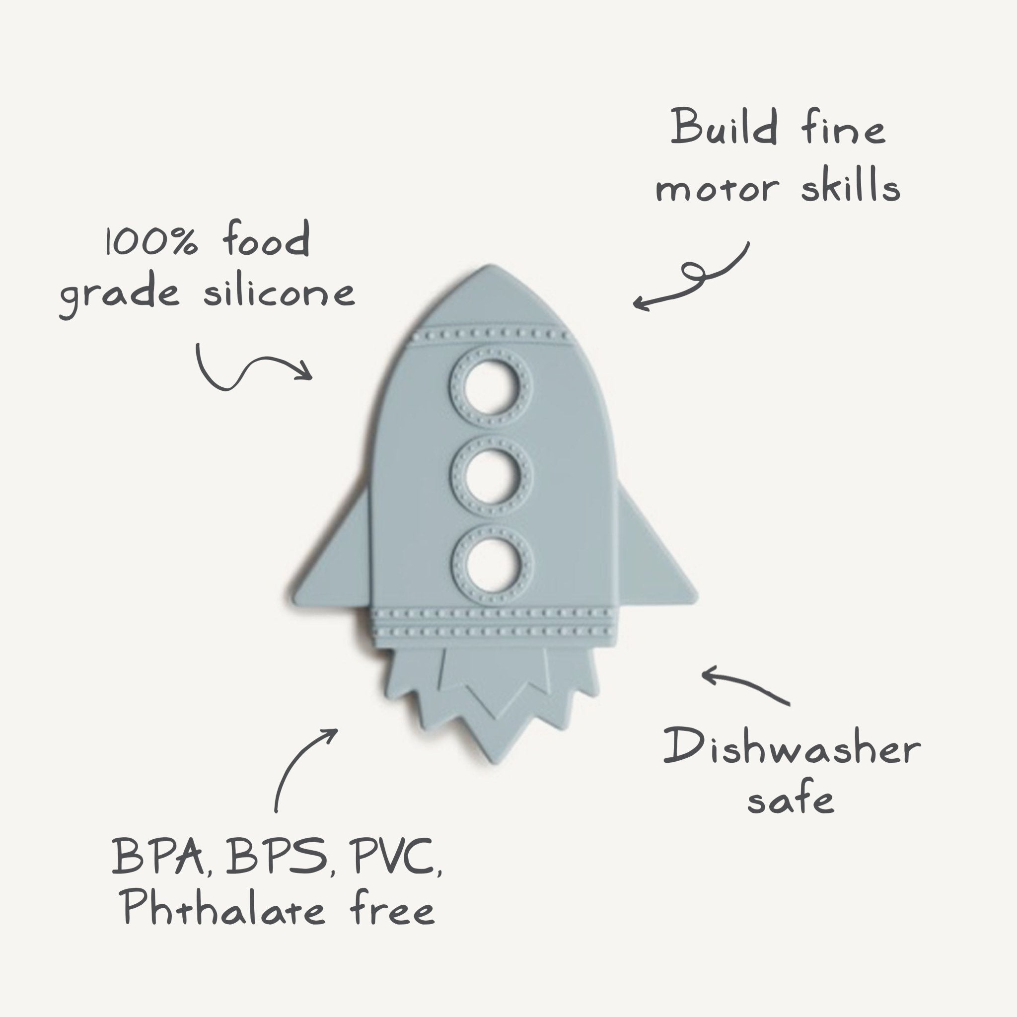 Rocket Teether - Tenth &amp; Pine - teether - Cloud