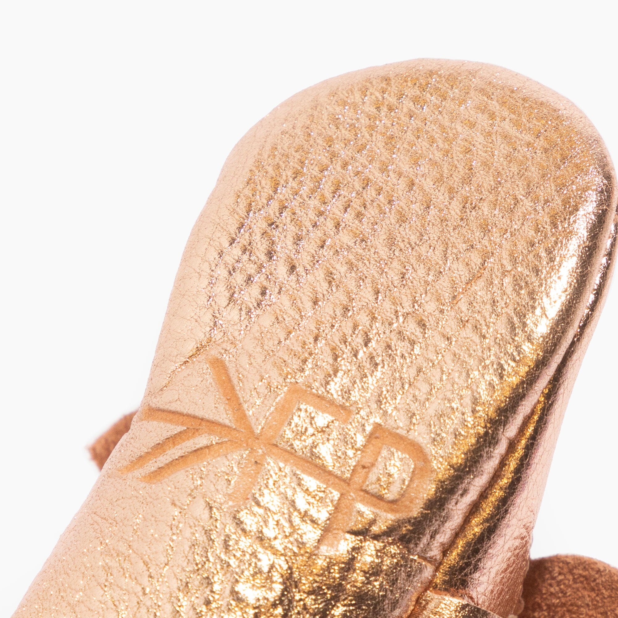 Rose Gold Knotted Bow Baby Shoe - Tenth &amp; Pine - Knotted Bow Mocc - Soft Sole - 1