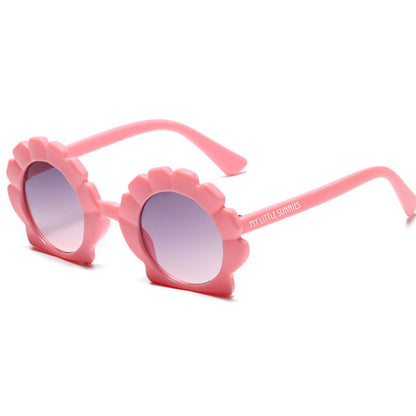 Round Seashell Sunglasses - Pink Lotus - Tenth &amp; Pine - Sunglasses