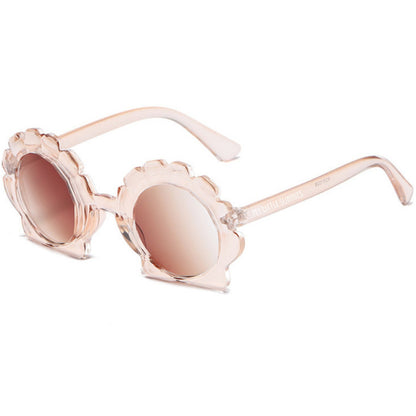 Round Seashell Sunglasses - Translucent Sand - Tenth &amp; Pine - Sunglasses