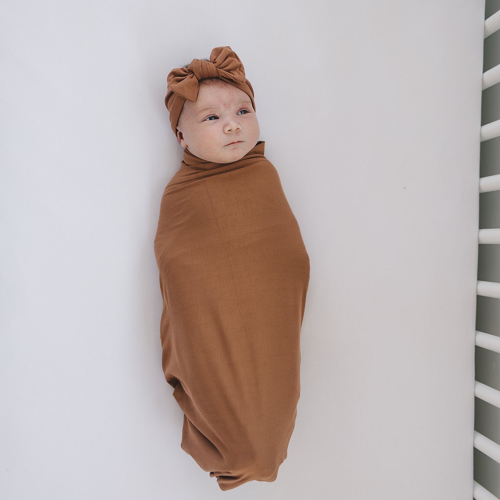 Rust Bamboo Stretch Swaddle - Tenth &amp; Pine - 