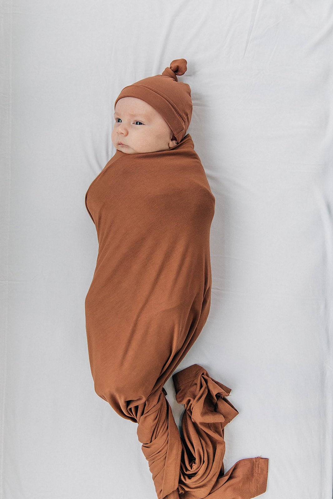 Rust Bamboo Stretch Swaddle - Tenth &amp; Pine - 